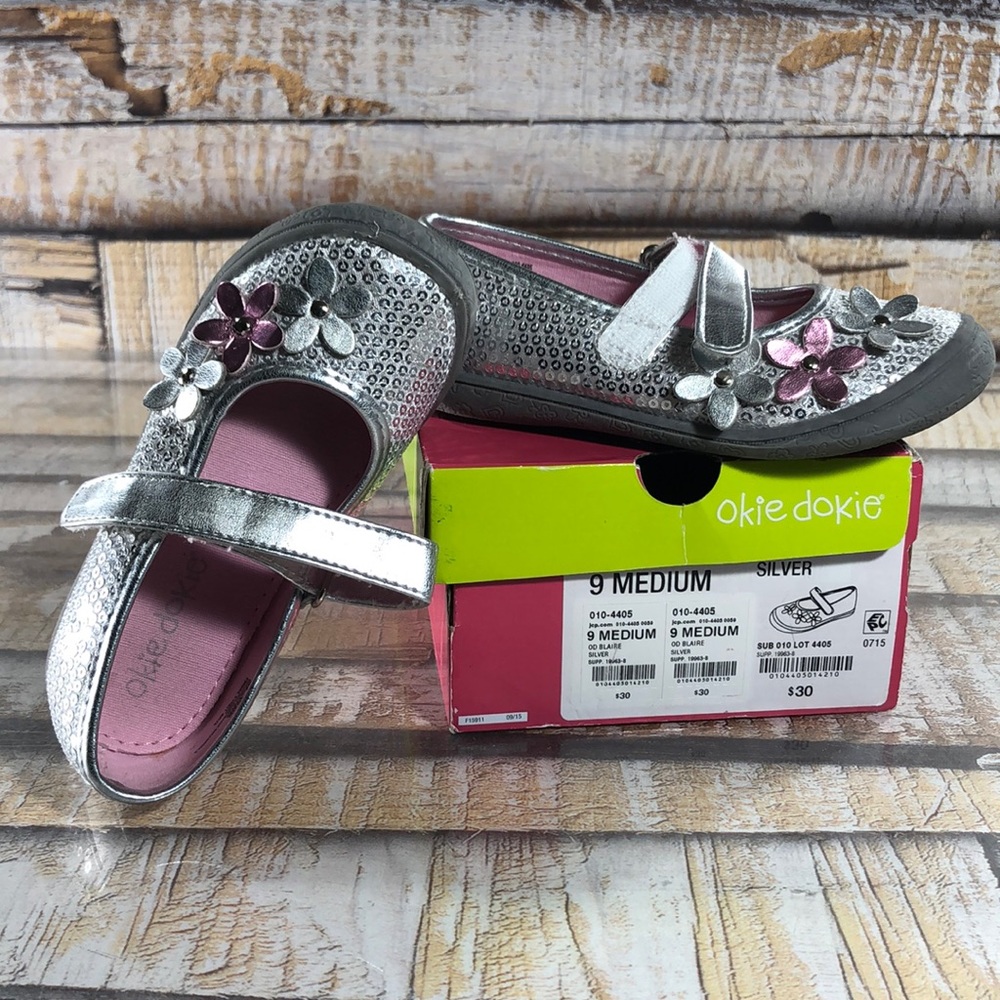 Okie Dokie sequence Toddler Girl Dress Shoes Sz 9